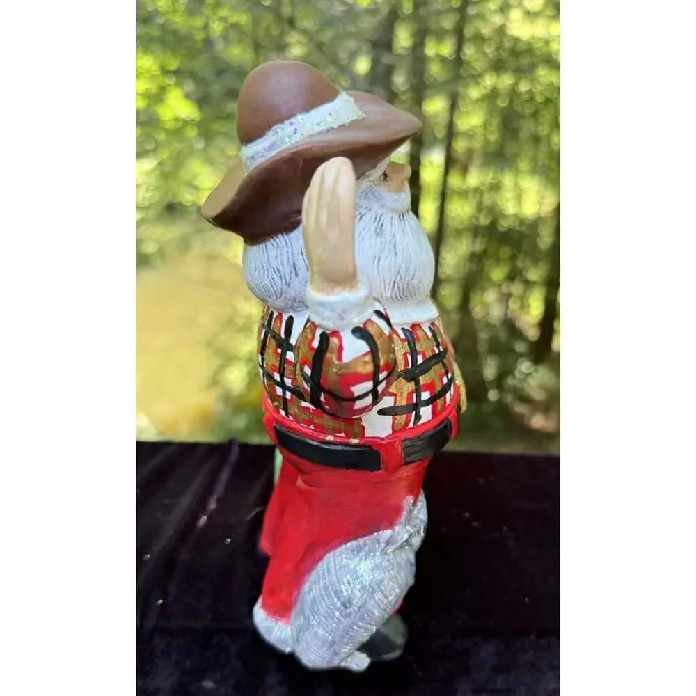 VTG 2000 Lone Star State TEXAS Cowboy Oil Santa Christmas Ceramic Mold Figure